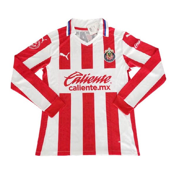 Camiseta Chivas 1ª ML 2020 2021 Rojo Blanco